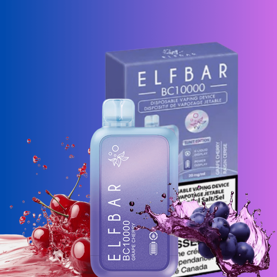 ElfBar BC10000 Disposable Vape-Grape Cherry Steinbach Vape SuperStore and Bong Shop Manitoba Canada