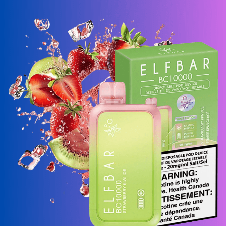 ElfBar BC10000 Disposable Vape-Strawberry Kiwi Ice Steinbach Vape SuperStore and Bong Shop Manitoba Canada