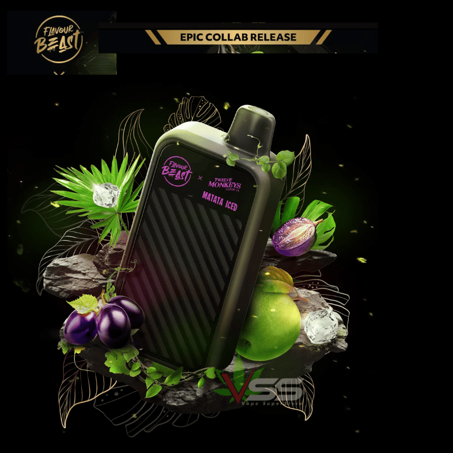 Flavour Beast X 12 Monkeys Beast Mode Max 2 50K Disposable-Matata Iced Steinbach Vape SuperStore and Bong Shop Manitoba Canada