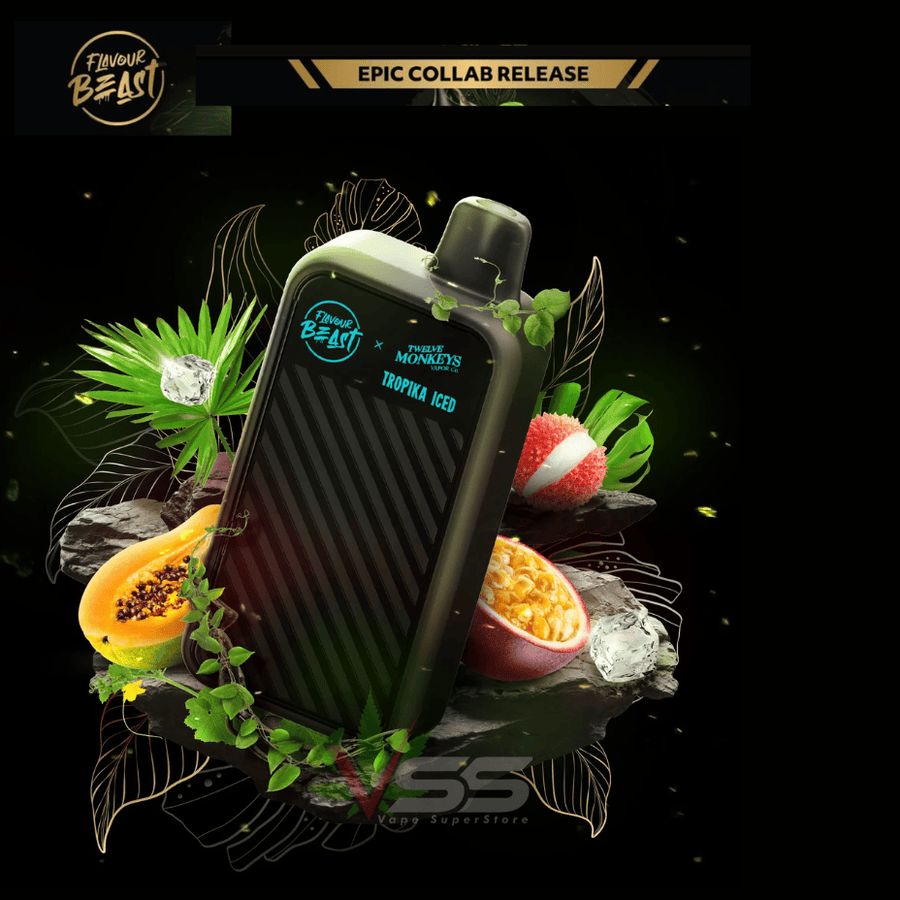 Flavour Beast X 12 Monkeys Beast Mode Max 2 50K Disposable-Tropika Iced Steinbach Vape SuperStore and Bong Shop Manitoba Canada