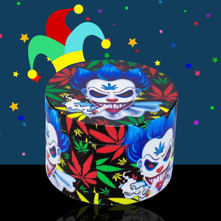 Genie Metal Grinder-63mm 4-Piece Clown Design Steinbach Vape SuperStore and Bong Shop Manitoba Canada
