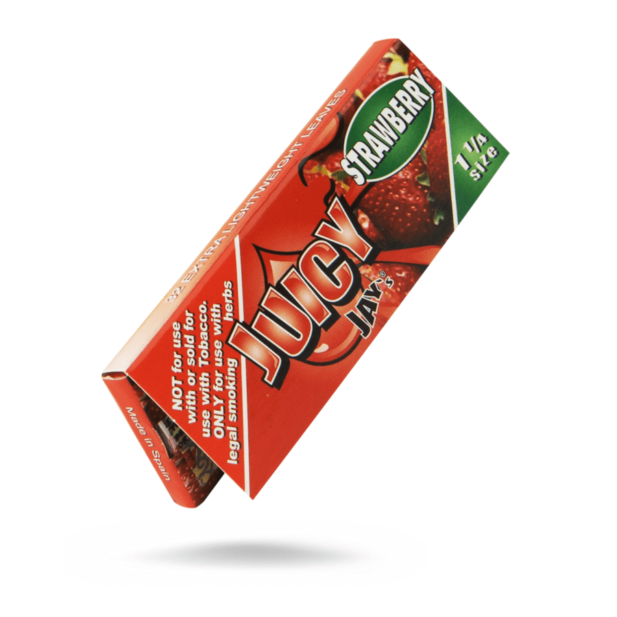 Juicy Jay's Strawberry Flavoured Rolling Papers 1 1/4 1¼ / Strawberry Steinbach Vape SuperStore and Bong Shop Manitoba Canada