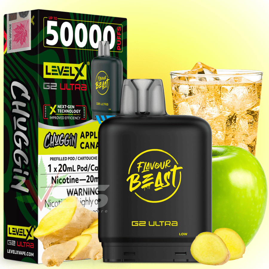 Level X G2 Ultra Flavour Beast Pod 50k-Chuggin' Apple Canada D Iced 20mg / 50000 Steinbach Vape SuperStore and Bong Shop Manitoba Canada