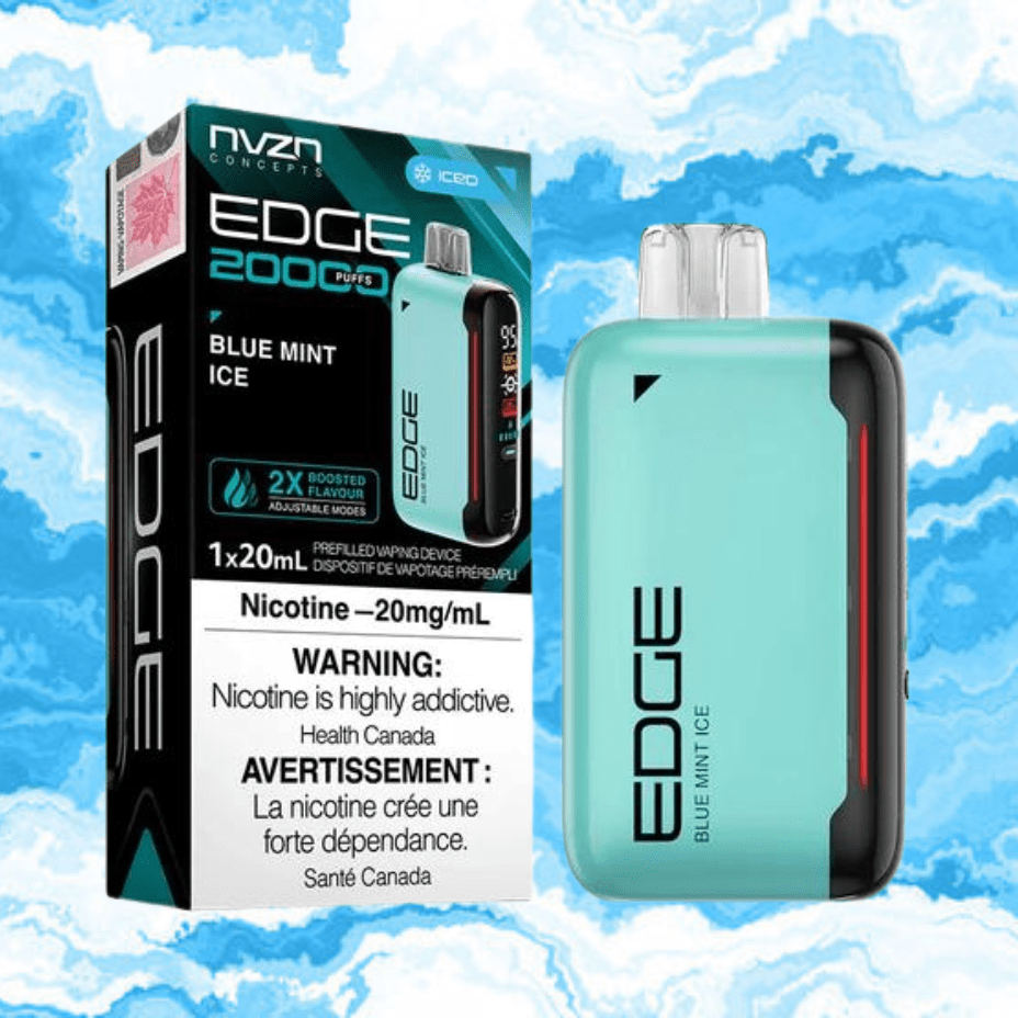 NVZN Edge 20K Disposable Vape-Blue Mint Ice 20000 Pufs / 20mg Steinbach Vape SuperStore and Bong Shop Manitoba Canada