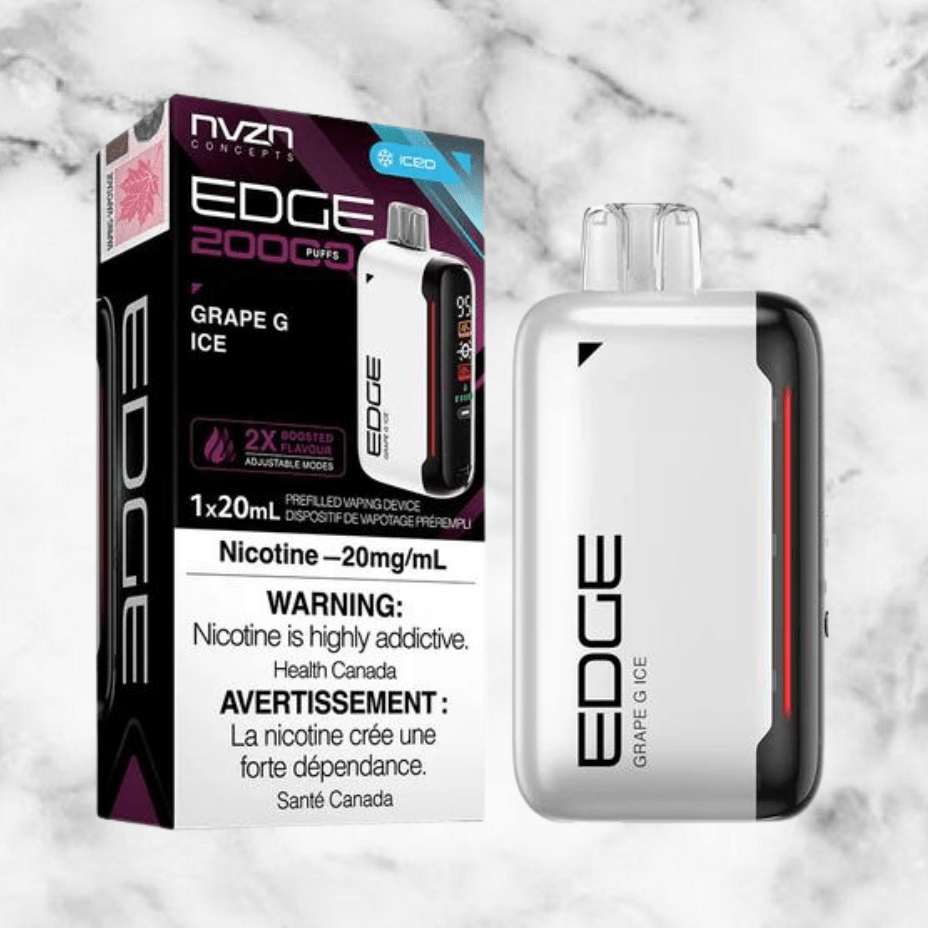 NVZN Edge 20K Disposable Vape-Grape Ice 20000 Puffs / 20mg Steinbach Vape SuperStore and Bong Shop Manitoba Canada