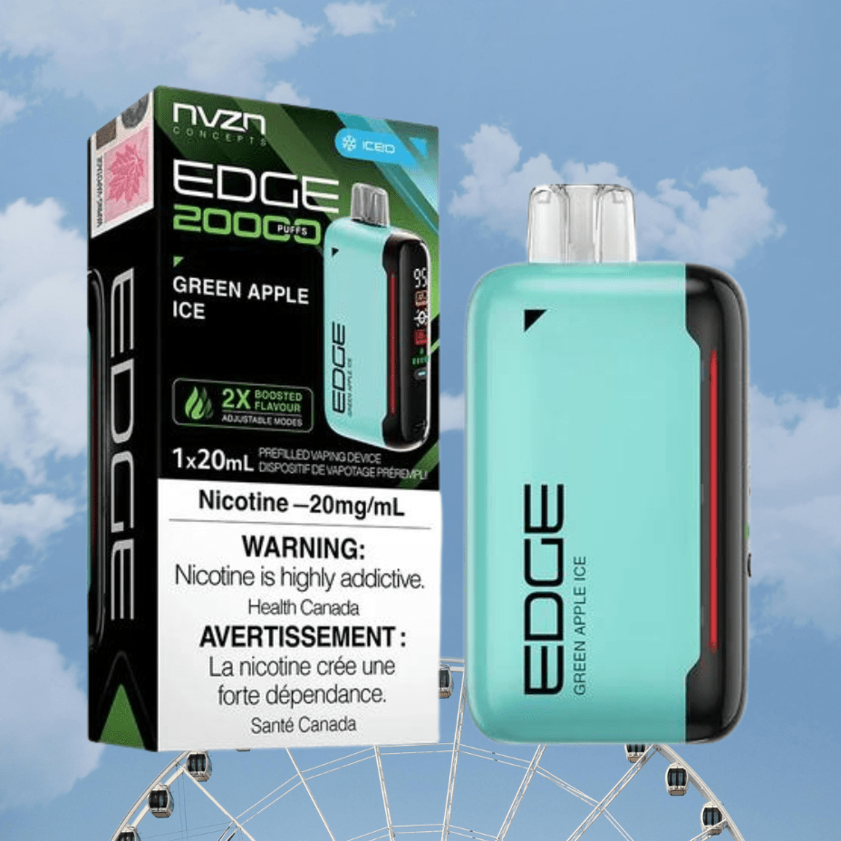 NVZN Edge 20K Disposable Vape-Green Apple Ice 20000 Puffs / 20mg Steinbach Vape SuperStore and Bong Shop Manitoba Canada