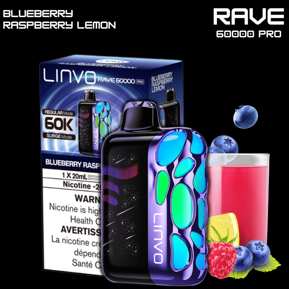 Oxbar Linvo Rave 60k Disposable Vape-Blueberry Raspberry Steinbach Vape SuperStore and Bong Shop Manitoba Canada