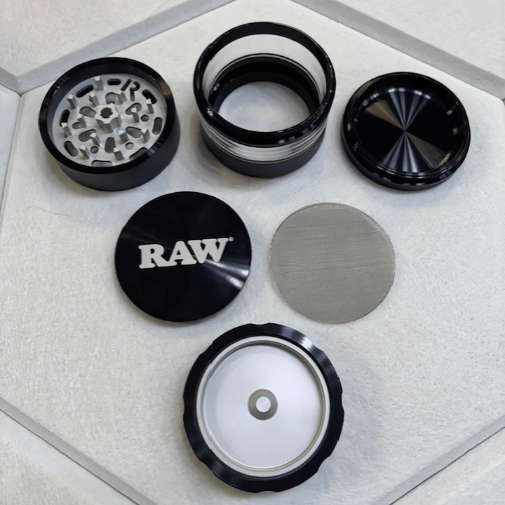 RAW Modular Rebuildable Life Grinder 6-Piece 63.5mm Midnight Black Steinbach Vape SuperStore and Bong Shop Manitoba Canada