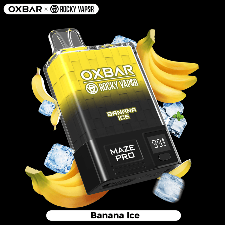 Rocky Vapor OXBAR Maze PRO 10,000 Disposable Vape-Banana Ice-Steinbach Vape MB OXBAR Maze PRO 10,000 Disposable Vape-Banana Ice 20mg / 10000Puffs