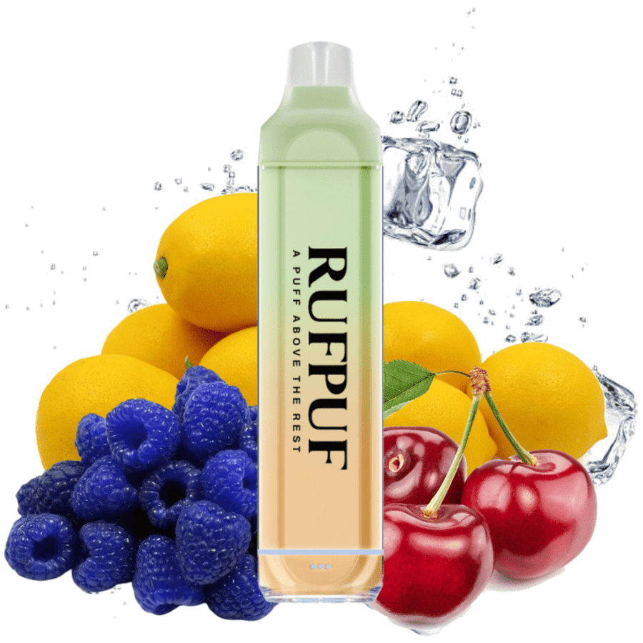 RufPuf 7500 Rechargeable Disposable Vape-Blue Raspberry Cherry Lemon Ice 17 mL / 20mg Steinbach Vape SuperStore and Bong Shop Manitoba Canada