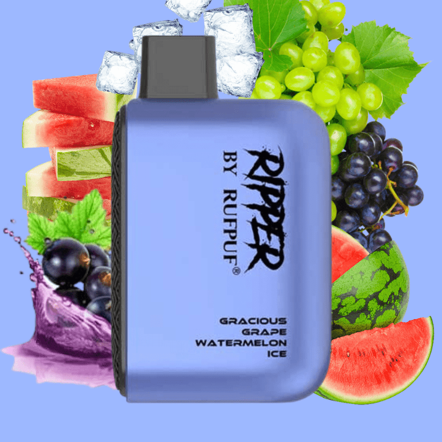 RufPuf Ripper 6000 Disposable Vape-Gracious Grape Watermelon Ice 20mg Steinbach Vape SuperStore and Bong Shop Manitoba Canada