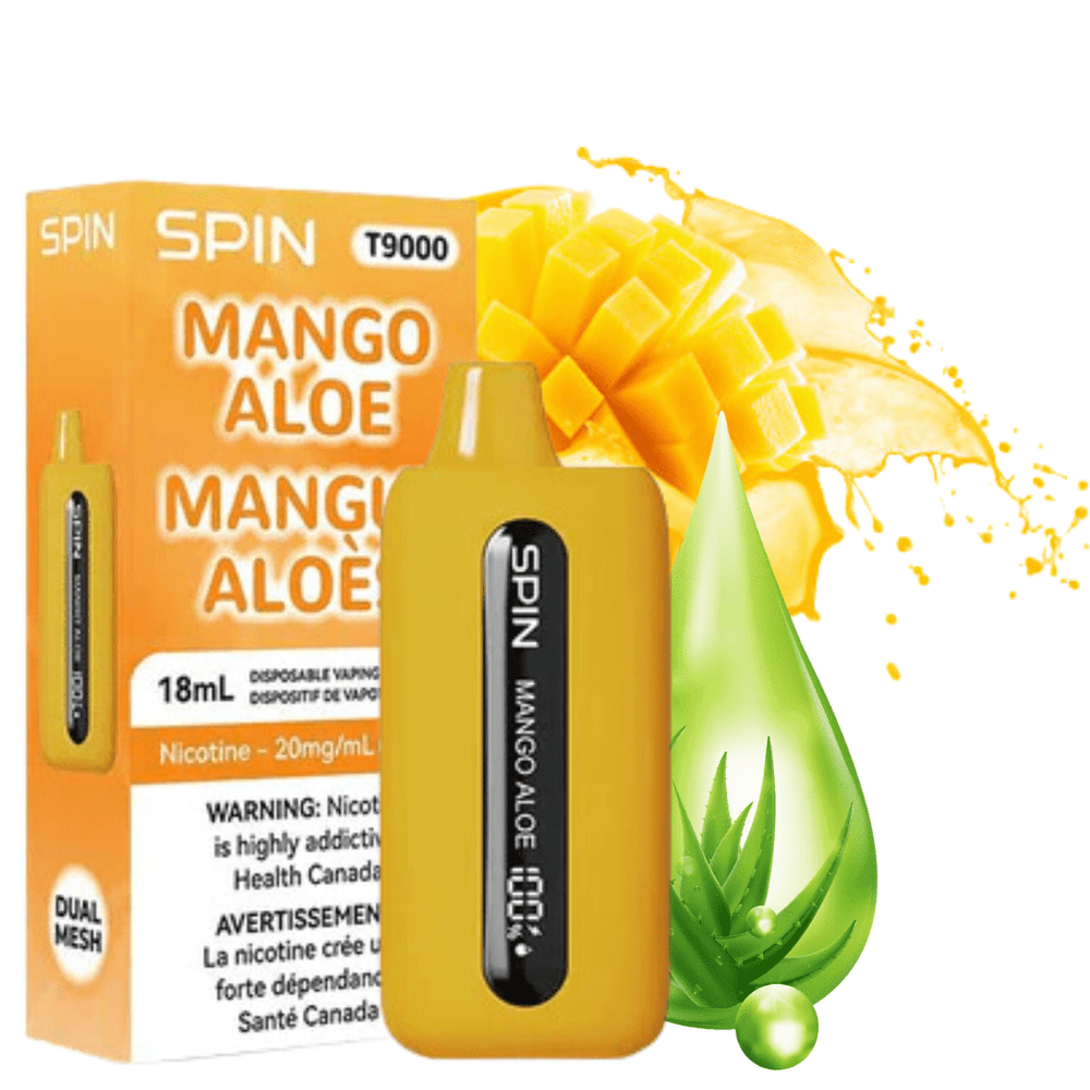 Spin T9000 Disposable Vape-Mango Aloe 20mg / 9000 Puffs Steinbach Vape SuperStore and Bong Shop Manitoba Canada