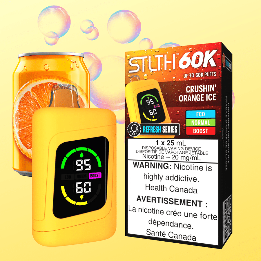 Stlth 60k Refresh Series Disposable Vape - Crushin' Orange Ice Steinbach Vape SuperStore and Bong Shop Manitoba Canada