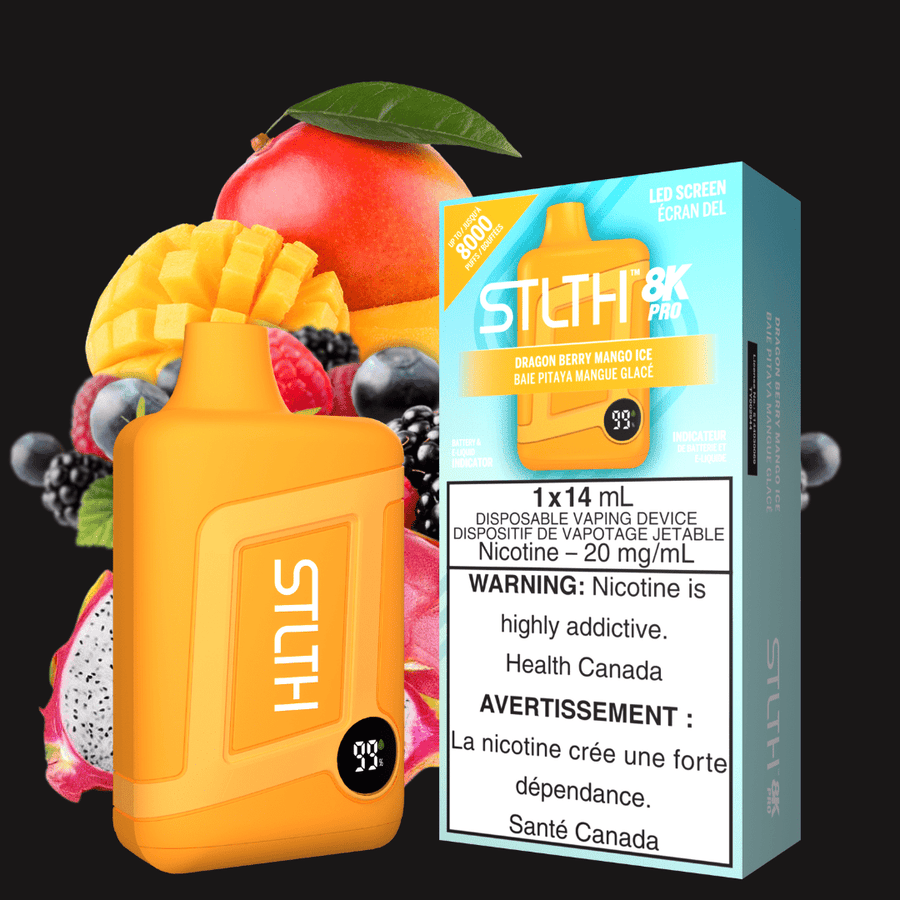 STLTH 8K PRO Disposable Vape-Dragon Berry Mango Ice 20mg / 8000 Puffs Steinbach Vape SuperStore and Bong Shop Manitoba Canada