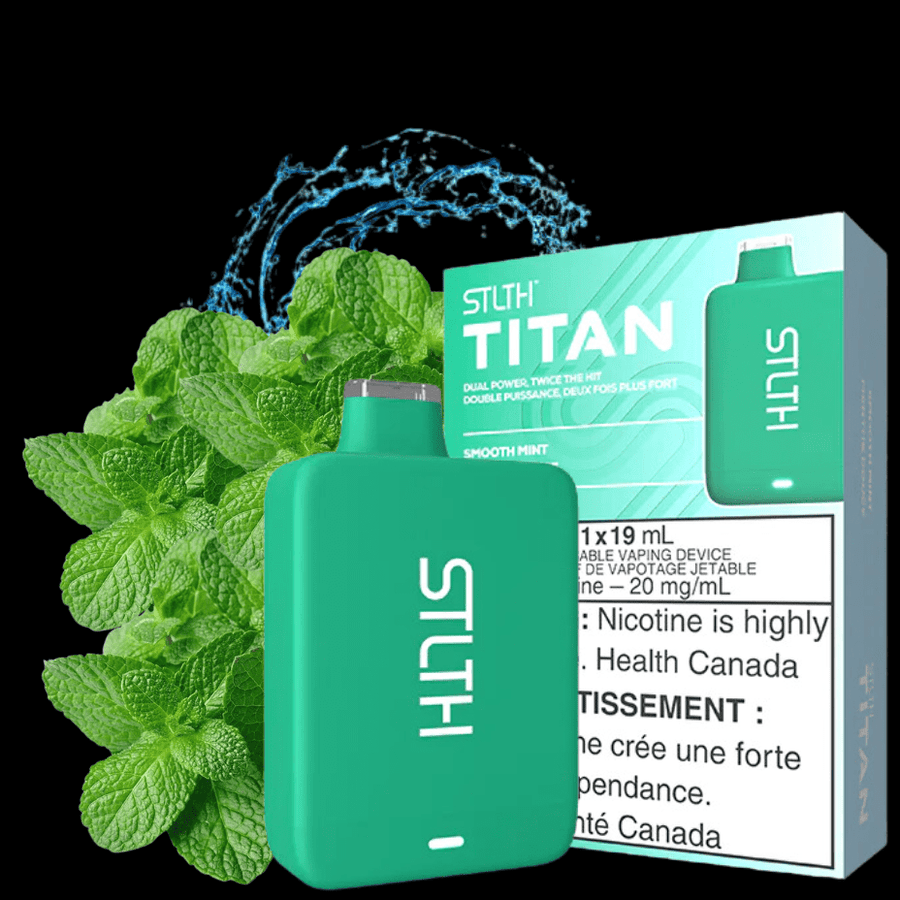 STLTH Titan 10K Disposable Vape-Smooth Mint 19ml / 20mg Steinbach Vape SuperStore and Bong Shop Manitoba Canada