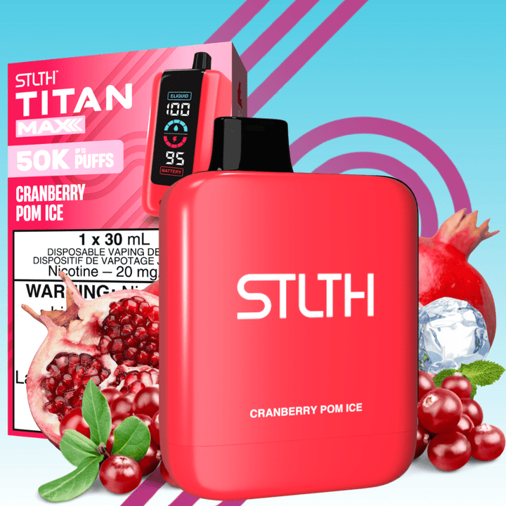 STLTH Titan Max 50K Disposable Vape-Cranberry Pom Ice 50000 Puffs / 20mg Steinbach Vape SuperStore and Bong Shop Manitoba Canada