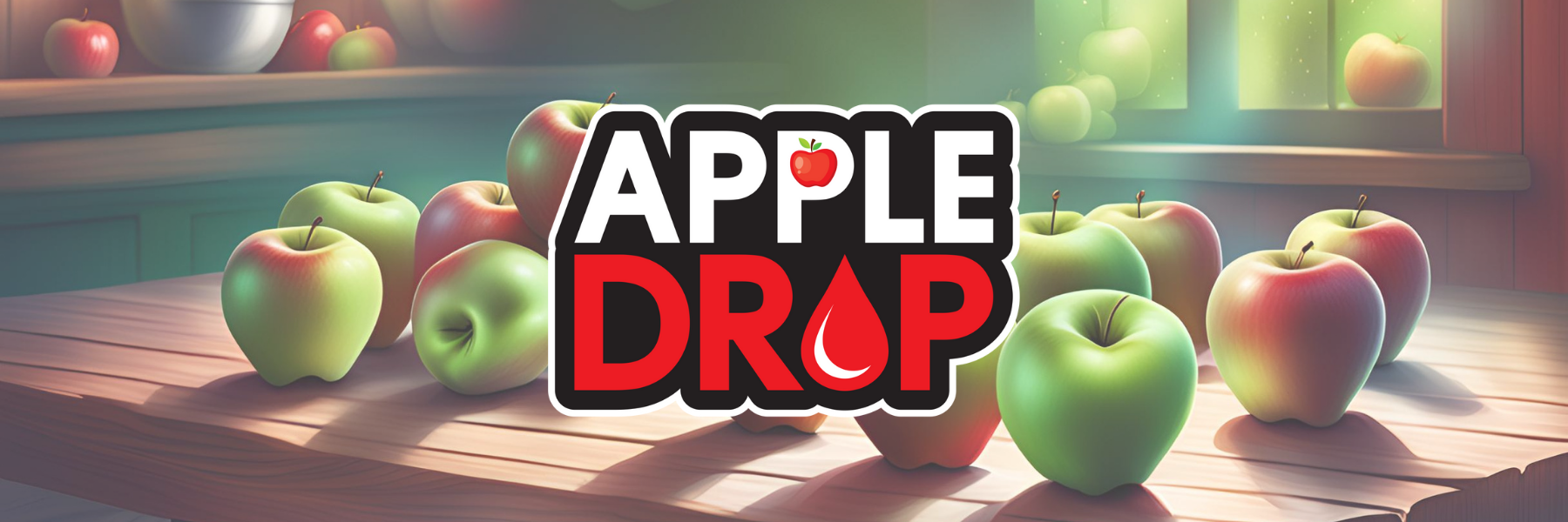 Apple Drop E-Liquid Banner (1800x600 px)