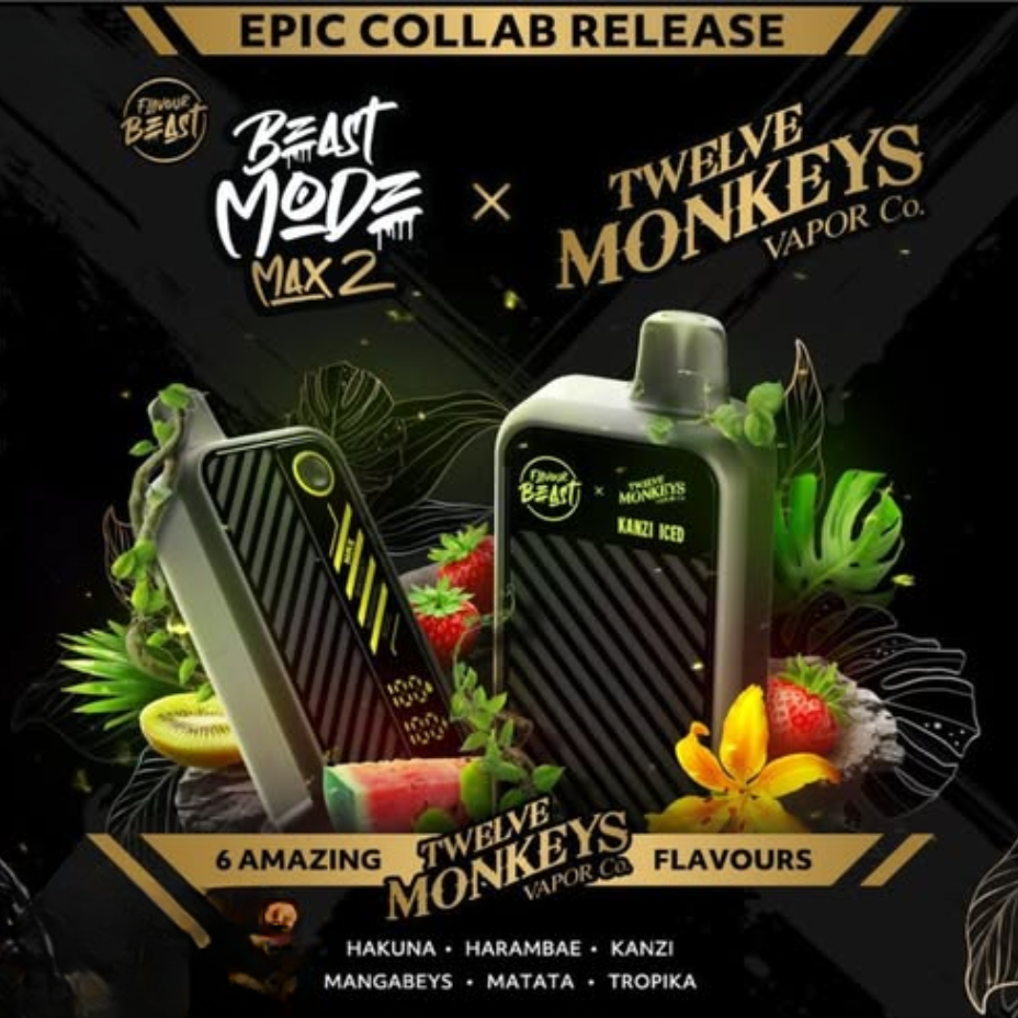12 Monkeys X Flavour Beast Beast Mode Max 2 50k Disposable Vape in Manitoba