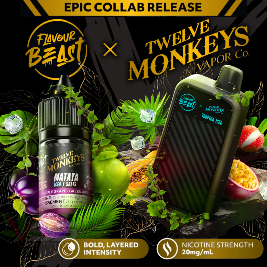 Flavour Beast X 12 Monkeys Beast Mode Max 2 50K Disposable Vape in Steinbach Manitoba