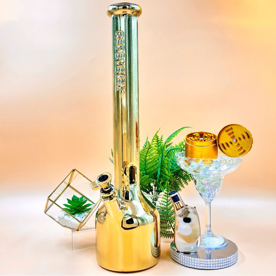 24k Gold Red Eye Tek Hex Beaker at Steinbach Vape SuperStore and Bong Shop in Manitoba Canada