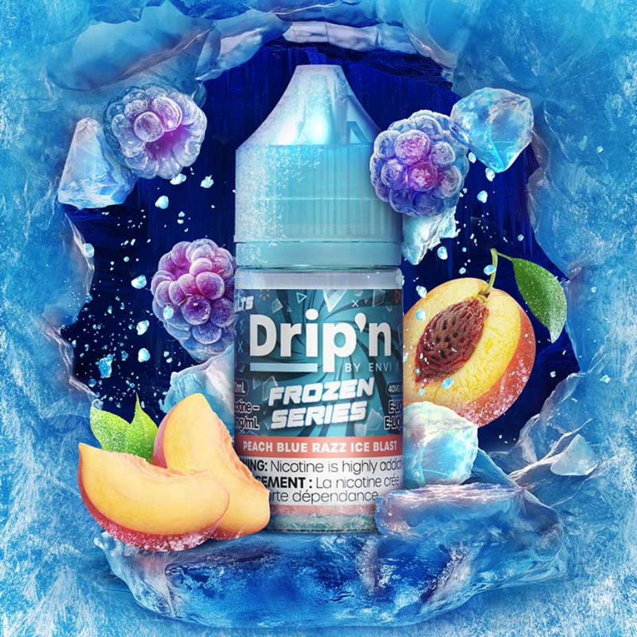 Drip'n by Envi Frozen Salt-Peach Blue Razz Ice Blast in Manitoba