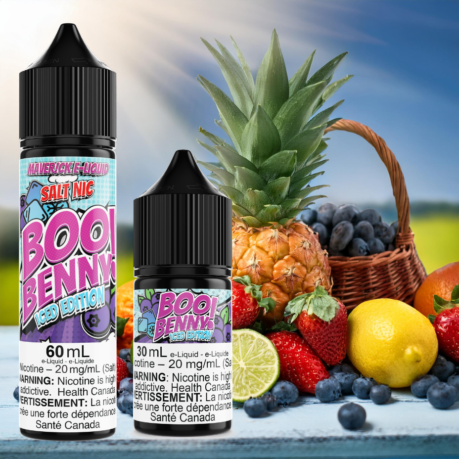 Boo Benny Iced Salt by Maverick E-Liquid 60ml and 30ml  / 20mg Steinbach Vape SuperStore and Bong Shop Manitoba Canada