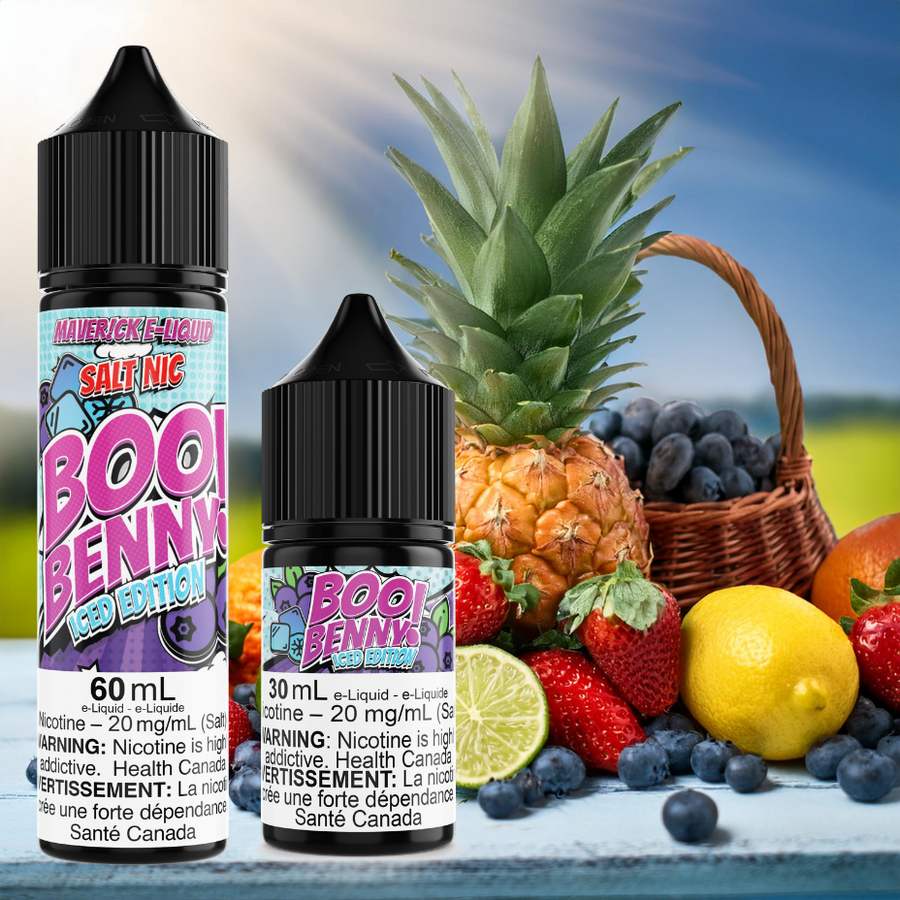 Boo Benny Iced Salt by Maverick E-Liquid 60ml and 30ml  / 20mg Steinbach Vape SuperStore and Bong Shop Manitoba Canada