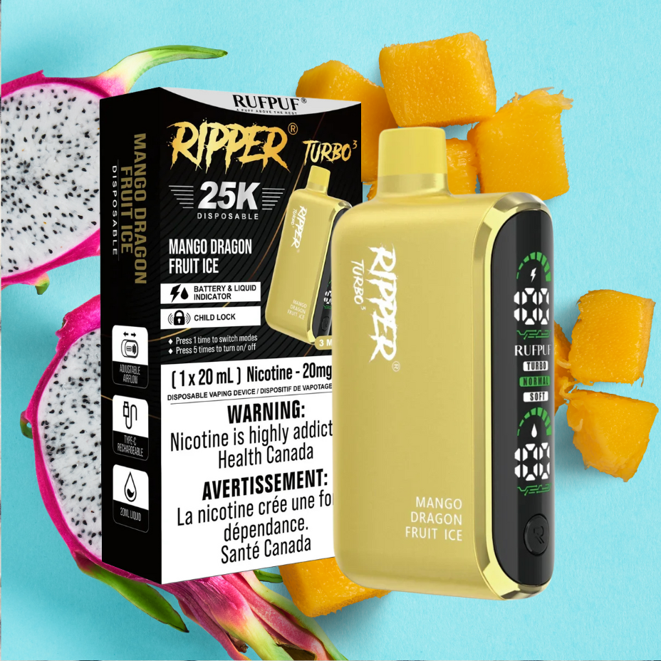 Rufpuf Ripper T3 Disposable Vape-Mango Dragon Fruit Ice