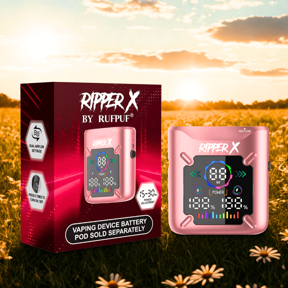 Ripper X Ultra Battery-1000mAh Metallic Pink Manitoba Vape SuperStore and Bong Shop
