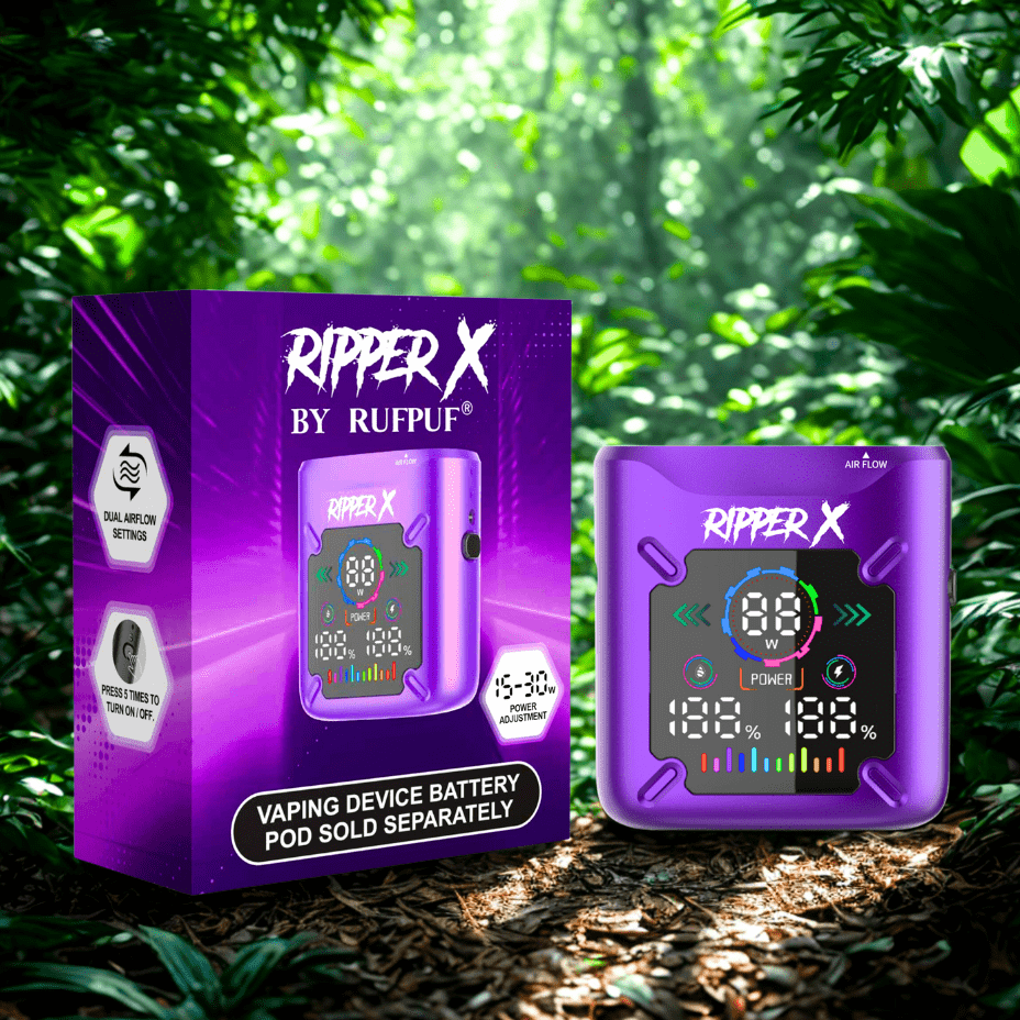 Ripper X Ultra Battery 1000mAh Metallic Purple at Steinbach Vape SuperStore and Bong Shop in Manitoba, Canada