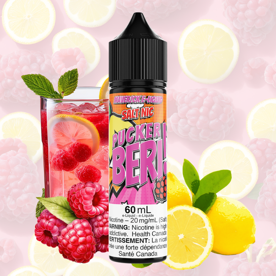 Pucker Beri Salt by Maverick E-Liquid 60mL / 20mg Steinbach Vape SuperStore and Bong Shop Manitoba Canada