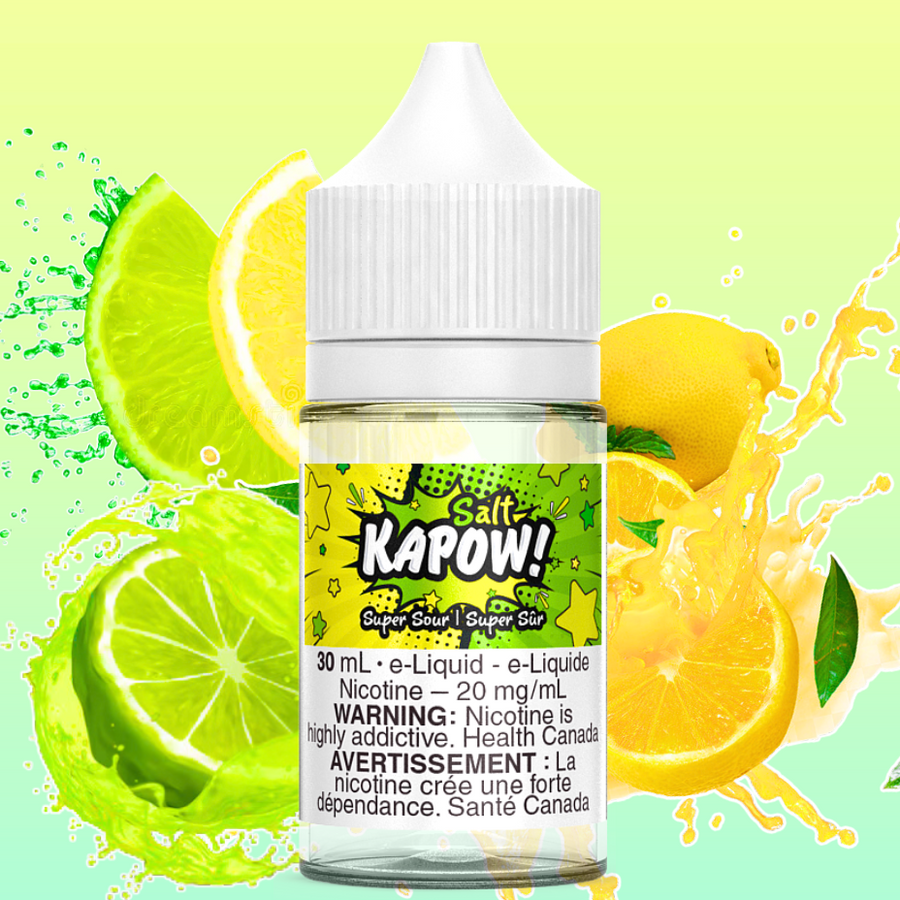 Super Sour Salt by Kapow E-Liquid 30ml / 20mg Steinbach Vape SuperStore and Bong Shop Manitoba Canada