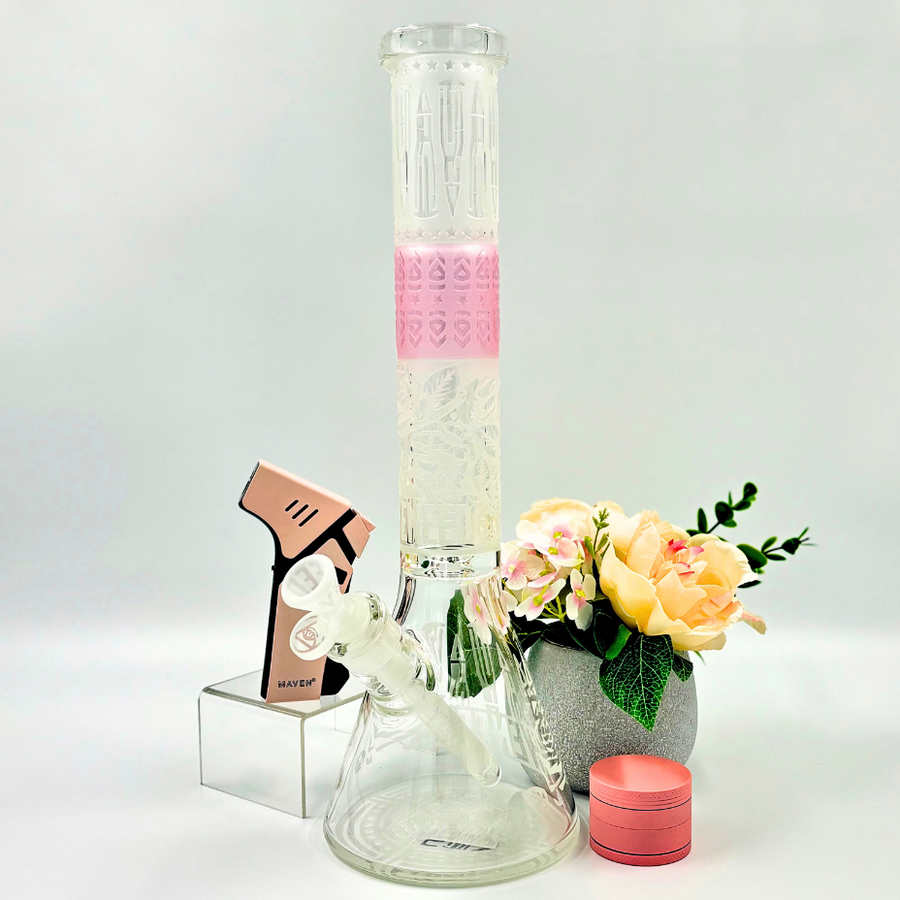 WENEED 7mm Eternal Rose Beaker 15" at Steinbach Vape SuperStore and Bong Shop in Manitoba Canada