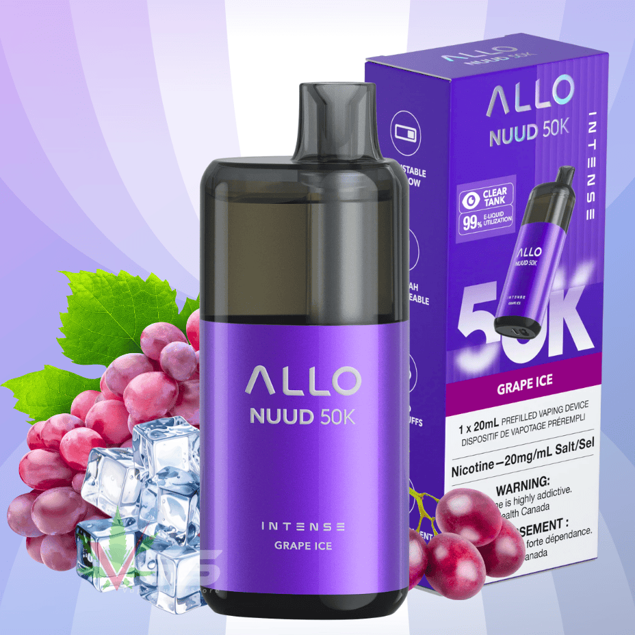 ALLO Nuud 50K Disposable Vape - Grape Ice Steinbach Vape SuperStore and Bong Shop Manitoba Canada