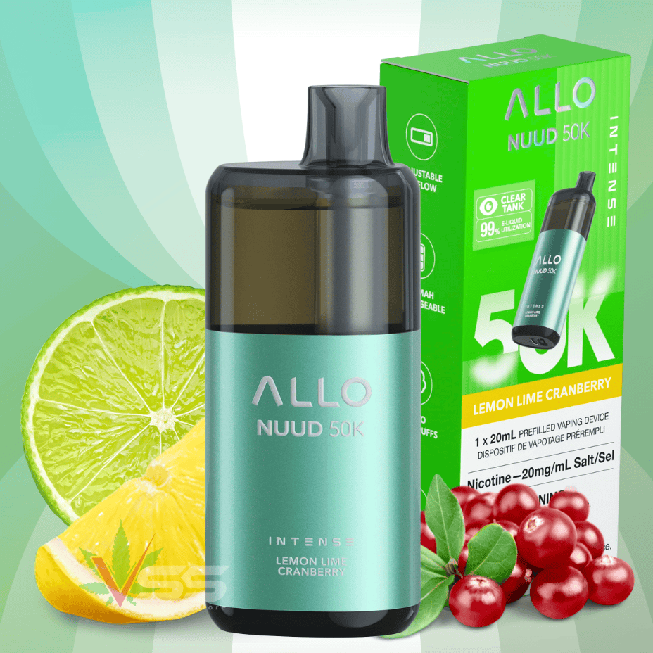 ALLO Nuud 50K Disposable Vape - Lemon Lime Cranberry Steinbach Vape SuperStore and Bong Shop Manitoba Canada