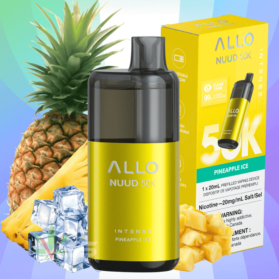 ALLO Nuud 50K Disposable Vape - Pineapple Ice Steinbach Vape SuperStore and Bong Shop Manitoba Canada
