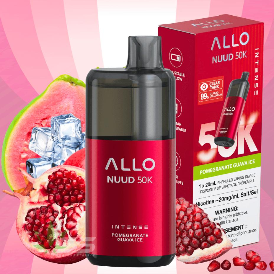 ALLO Nuud 50K Disposable Vape - Pomegranate Guava Ice Steinbach Vape SuperStore and Bong Shop Manitoba Canada
