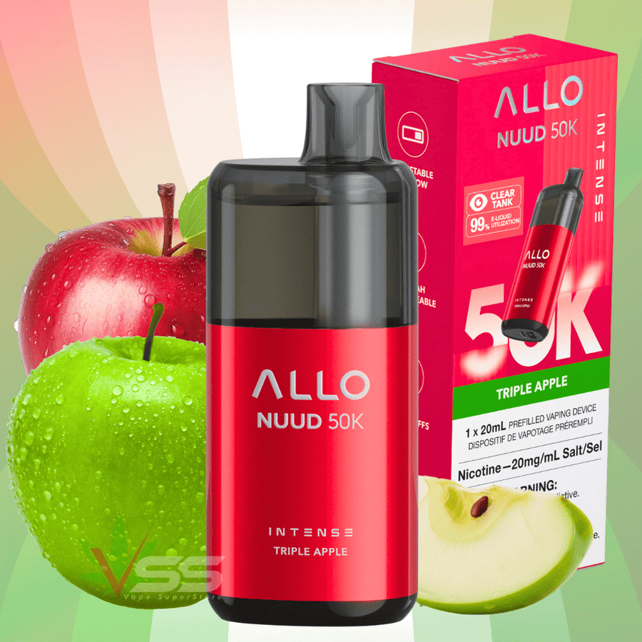 ALLO Nuud 50K Disposable Vape - Triple Apple Steinbach Vape SuperStore and Bong Shop Manitoba Canada