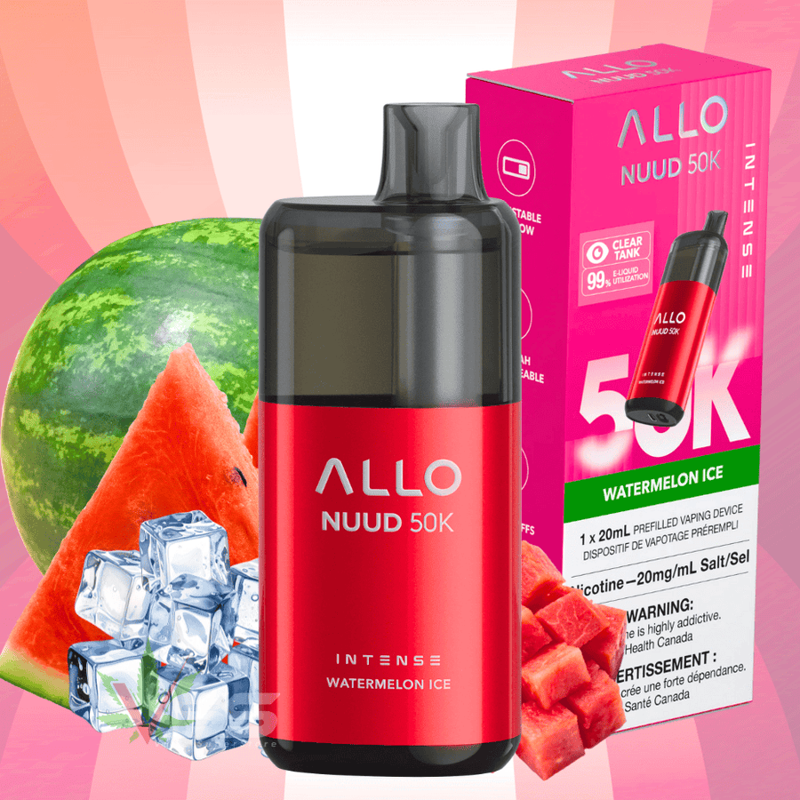 ALLO Nuud 50K Disposable Vape - Watermelon Ice Steinbach Vape SuperStore and Bong Shop Manitoba Canada