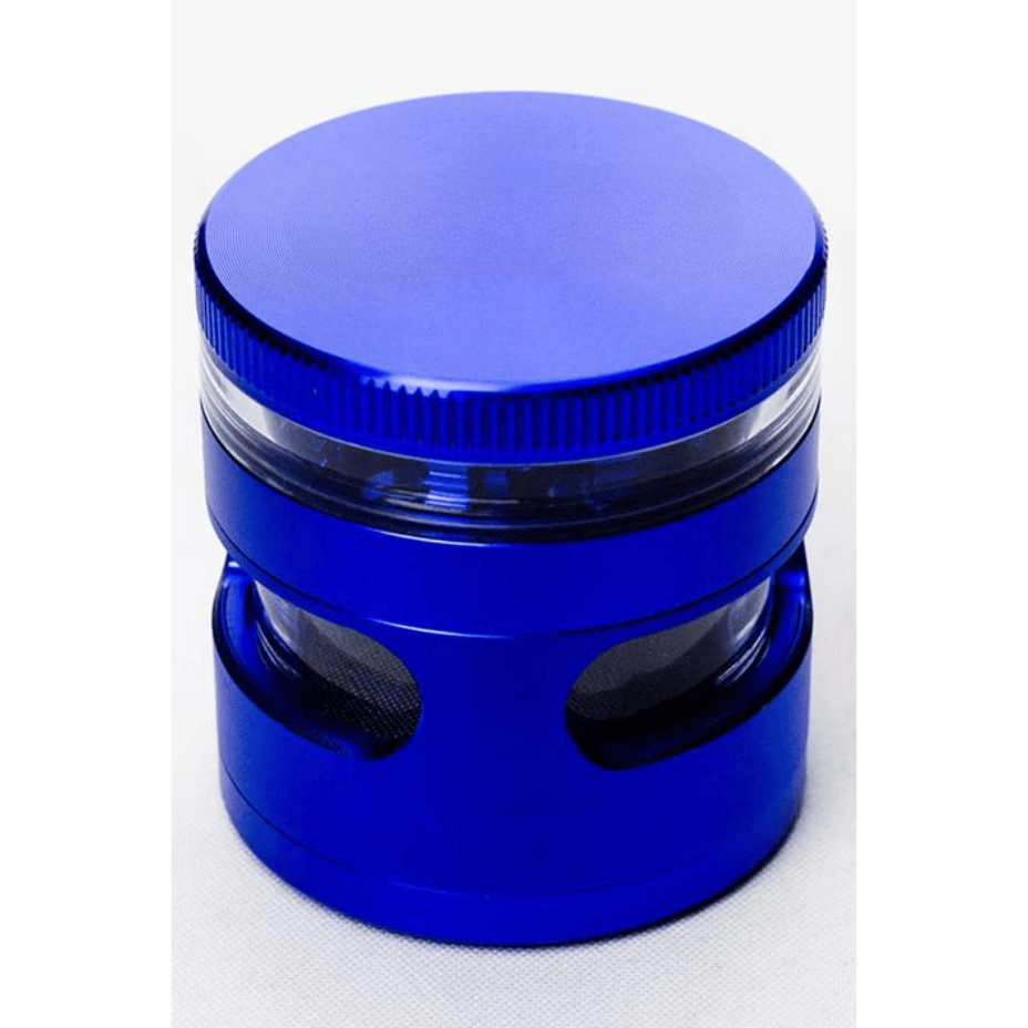 Aluminum Dble Window 63mm Weed Grinder-4pcs Steinbach Vape SuperStore and Bong Shop Manitoba Canada
