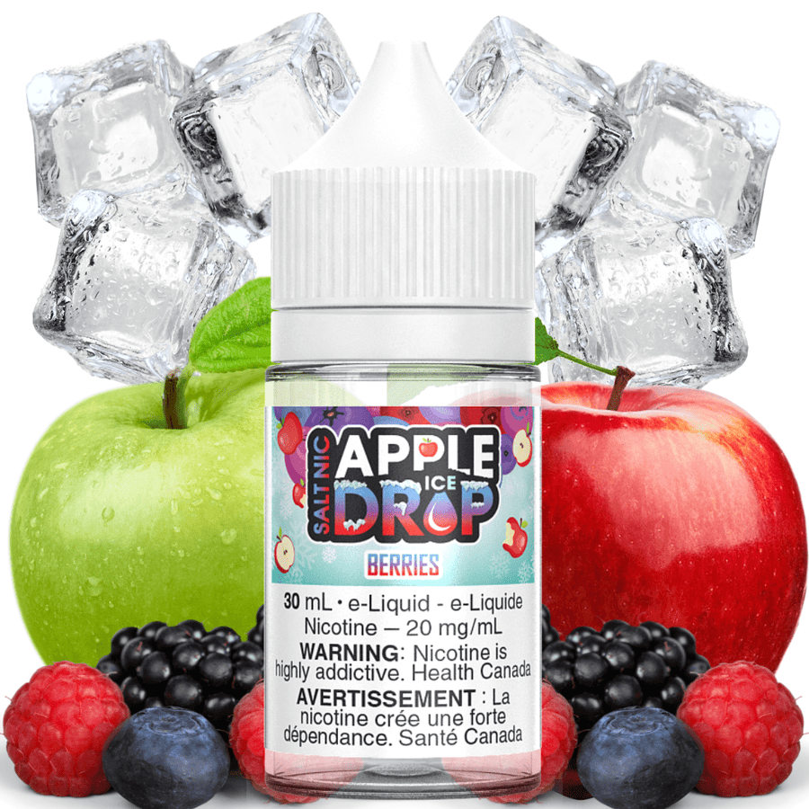 Apple Drop Berries Ice Salts by Apple Drop-Steinbach Vape SuperStore & Bong Shop MB, Canada Berries Ice Salts by Apple Drop E-Liquid 30ml / 12mg