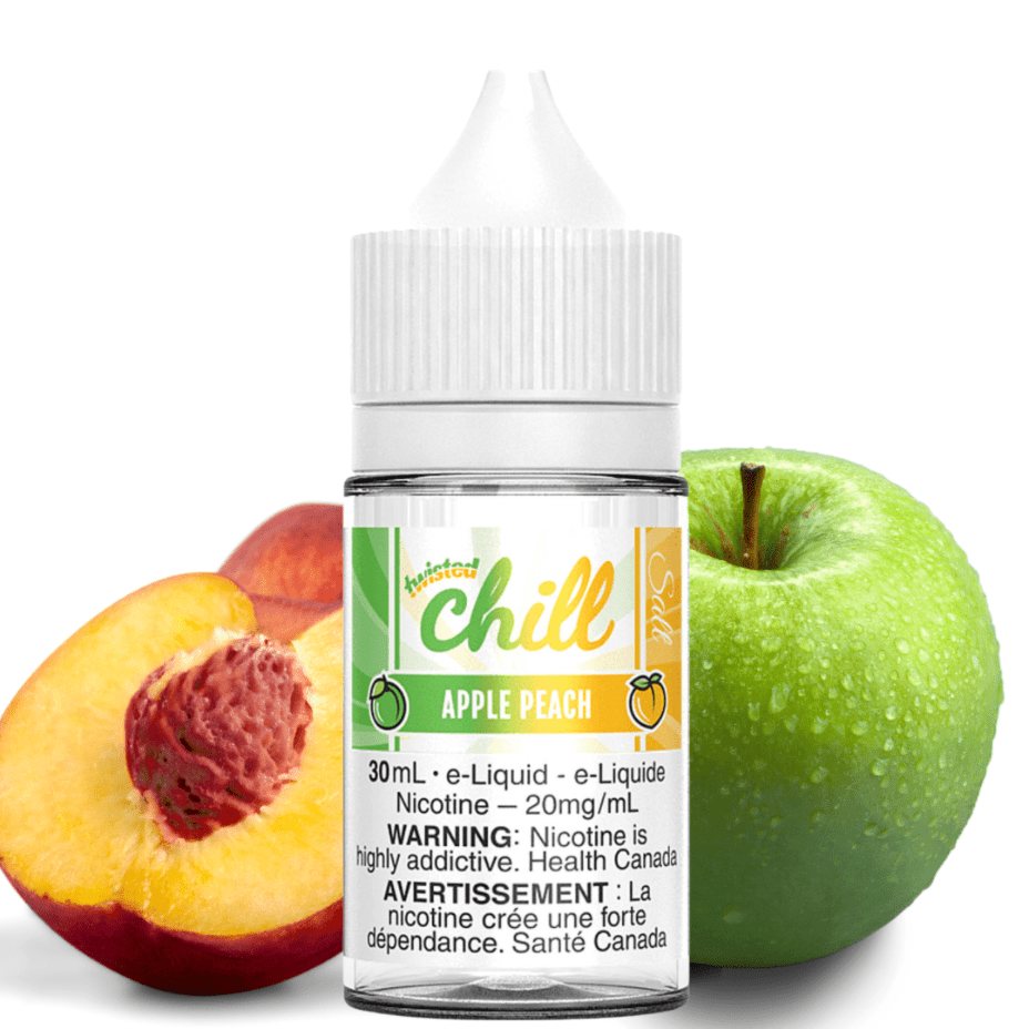 Apple Peach Salts by Chill E-Liquid Steinbach Vape SuperStore and Bong Shop Manitoba Canada