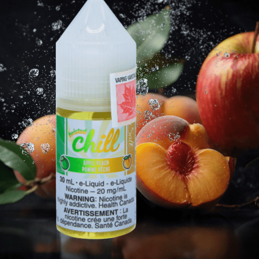 Apple Peach Salts by Chill E-Liquid Steinbach Vape SuperStore and Bong Shop Manitoba Canada