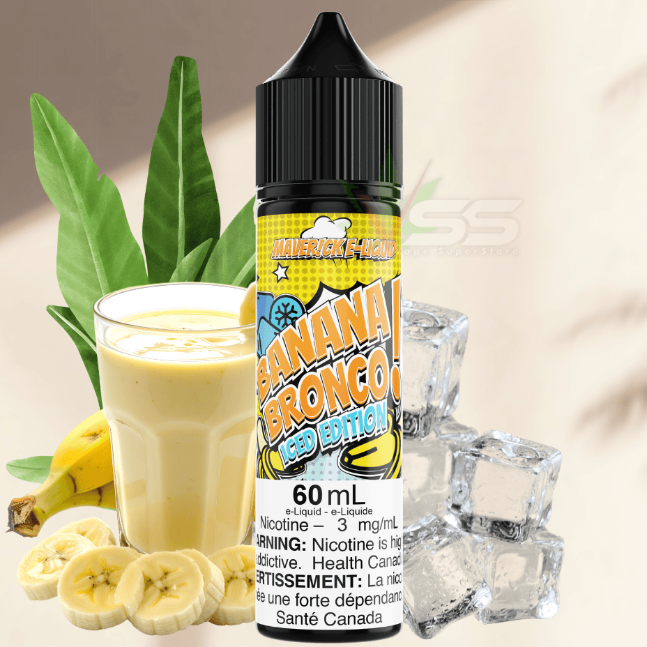 Banana Bronco Iced by Maverick E-Liquid 3mg Steinbach Vape SuperStore and Bong Shop Manitoba Canada