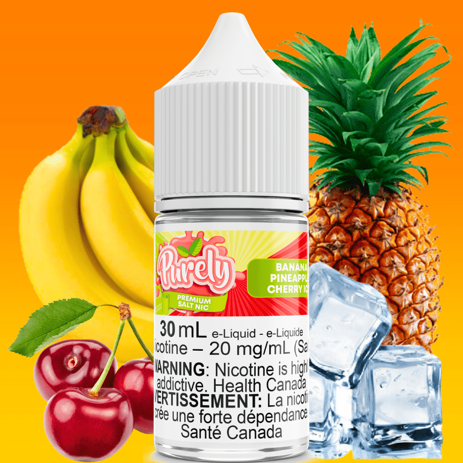 Banana Pineapple Cherry Ice Salt Nic by Purely E-Liquid Steinbach Vape SuperStore and Bong Shop Manitoba Canada