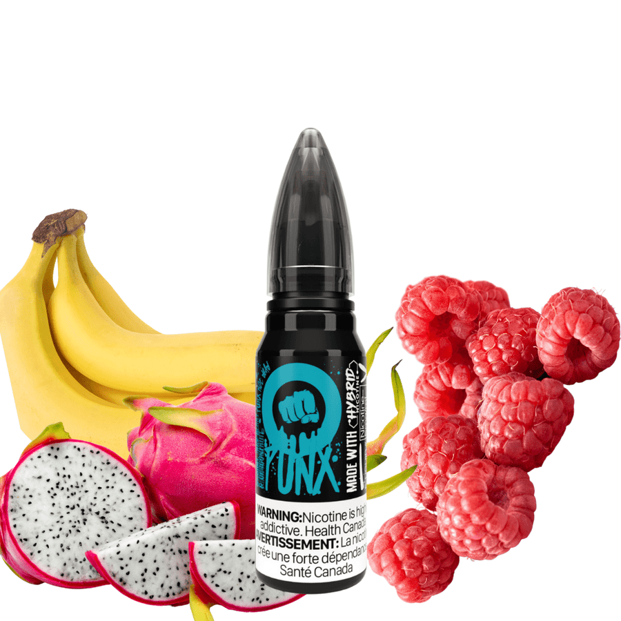 Banana, Raspberry & Dragon Fruit Salts By Riot Punx E-Liquid 5mg Steinbach Vape SuperStore and Bong Shop Manitoba Canada