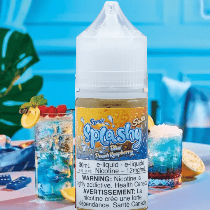 Blue Peach Raspberry Salt by Splashy E-Liquid Steinbach Vape SuperStore and Bong Shop Manitoba Canada