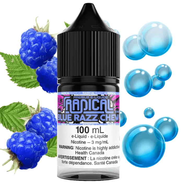 Blue Razz Chew by Radical E-liquid-100ml 100ml / 3mg Steinbach Vape SuperStore and Bong Shop Manitoba Canada