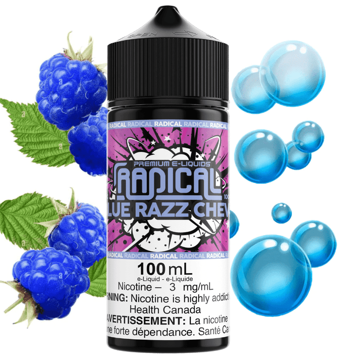 Blue Razz Chew by Radical E-liquid-100ml Steinbach Vape SuperStore and Bong Shop Manitoba Canada