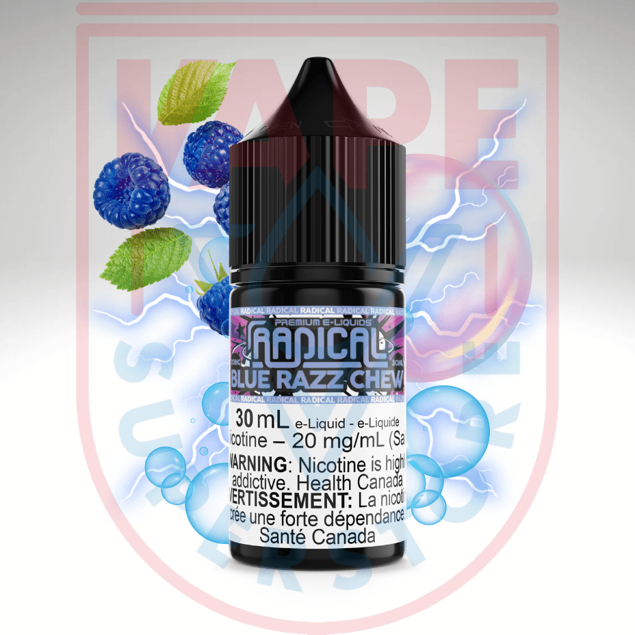 Blue Razz Chew Salt Nic by Radical E-liquid Steinbach Vape SuperStore and Bong Shop Manitoba Canada